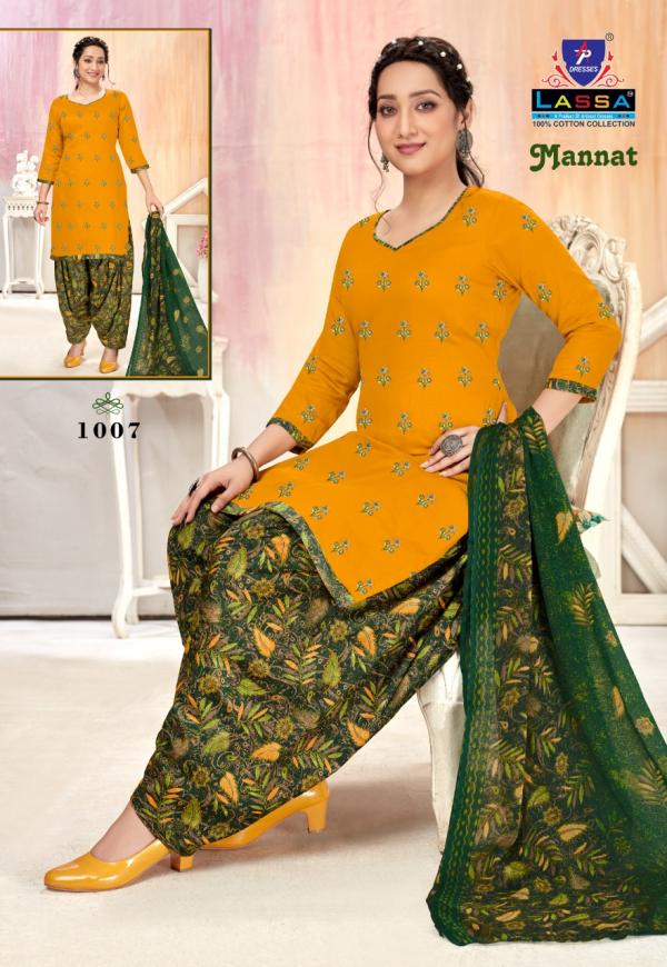 Lassa Mannat Royal Patiyala Cotton Designer Patiyala Dress Material